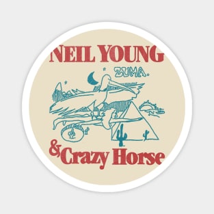 classic 70s  neil young & crazy horse fanmade Magnet